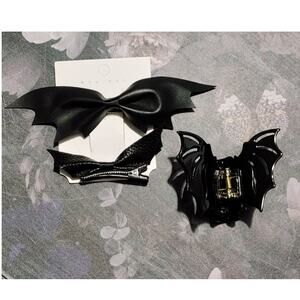 Bat Hair Clips Halloween Costume Cosplay Accessories for Kids Adults Womens 3pcs